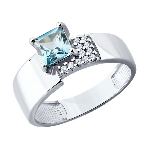 Кольцо из серебра с топазом и фианитами - видео