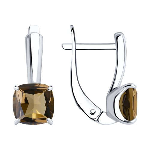 Серьги из серебра с раухтопазами - видео