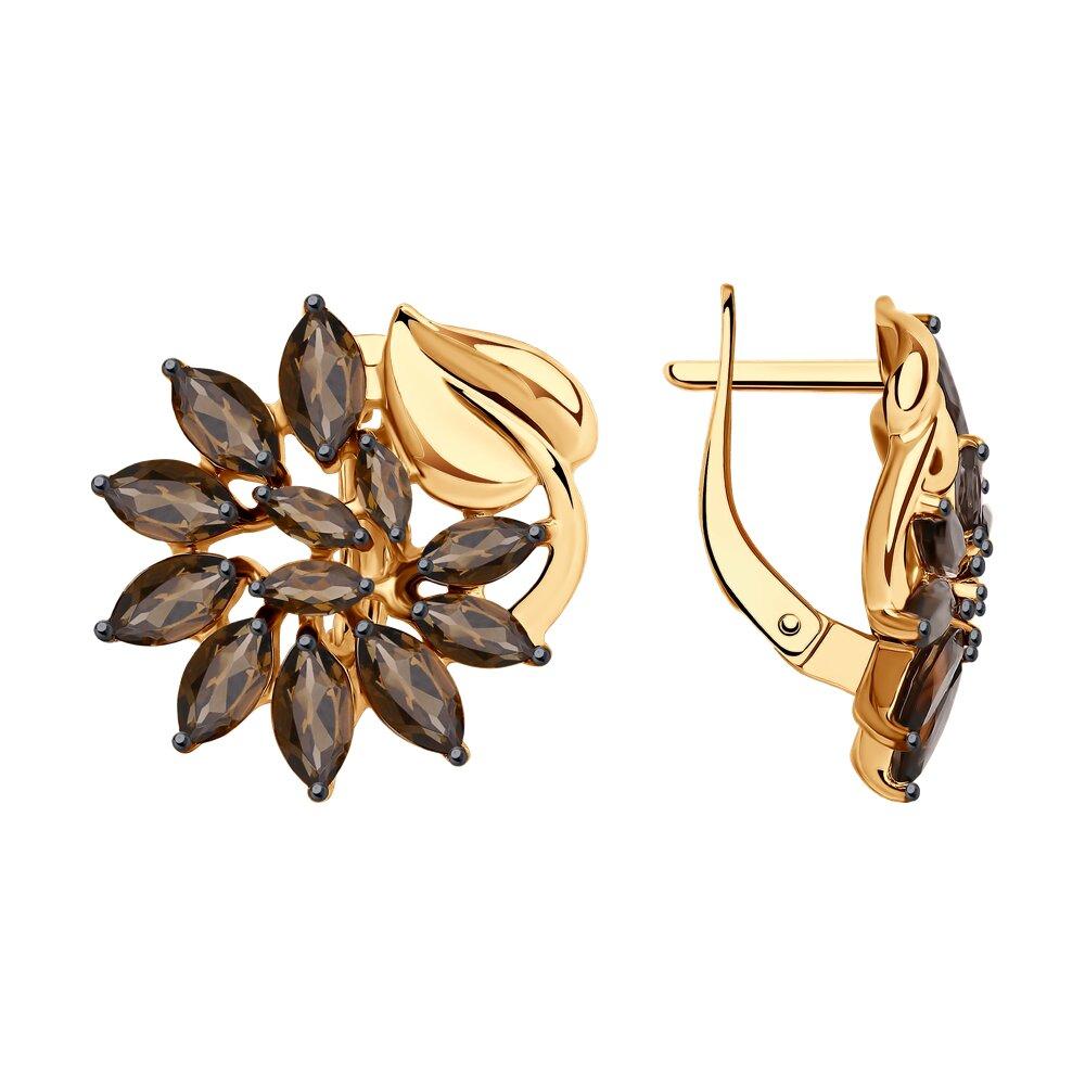 Серьги из серебра с раухтопазами - видео