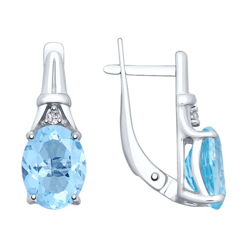 Серьги из серебра с топазами и фианитами - видео