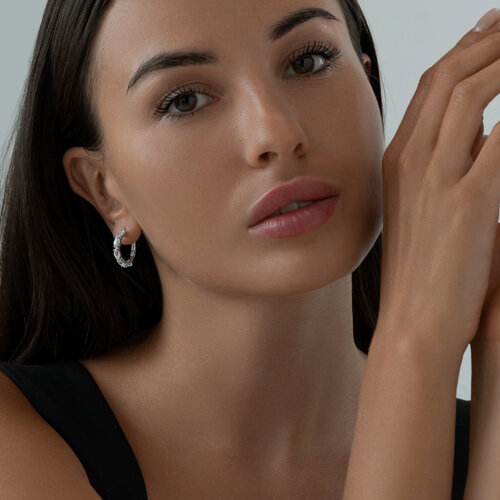 Серьги из серебра с топазами из серебро — вид 3