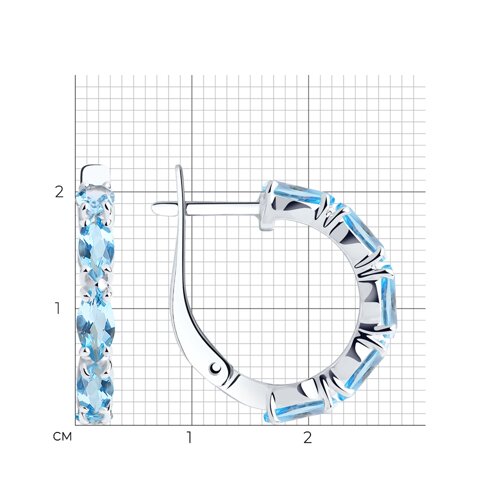 Серьги из серебра с топазами из серебро — вид 4