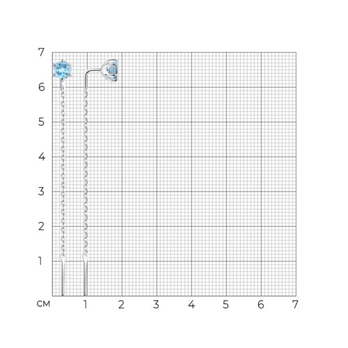 Серьги из серебра с топазами из серебро — вид 5