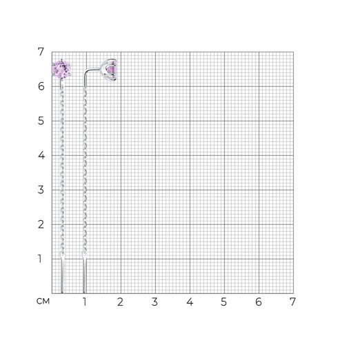 Серьги из серебра с аметистами из серебро — вид 4