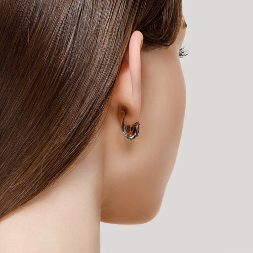 Серьги из серебра с аметистами и фианитами из серебро — вид 4