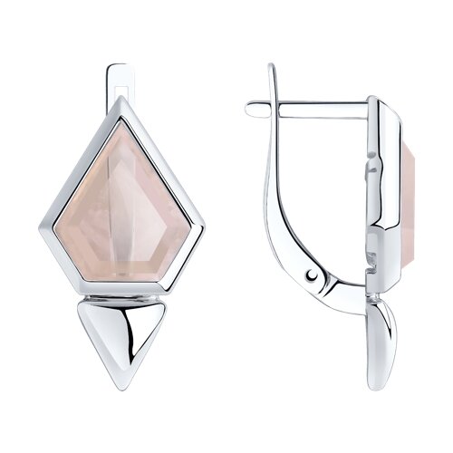 Серьги из серебра с кварцем - видео