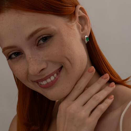 Серьги из золочёного серебра с агатами из серебро — вид 3