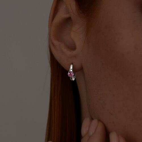 Серьги из серебра с аметистами из серебро — вид 2