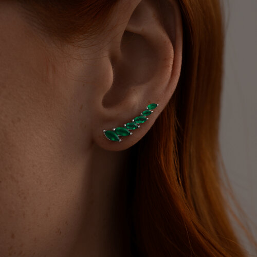 Серьги из серебра с агатами из серебро — вид 3