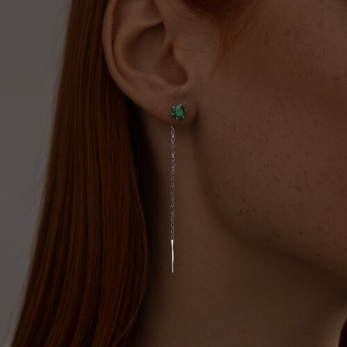 Серьги из серебра с агатами из серебро — вид 2