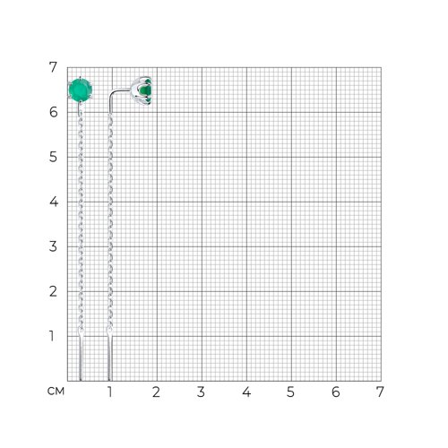 Серьги из серебра с агатами из серебро — вид 3