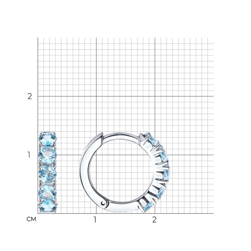 Серьги из серебра с топазами из серебро — вид 3