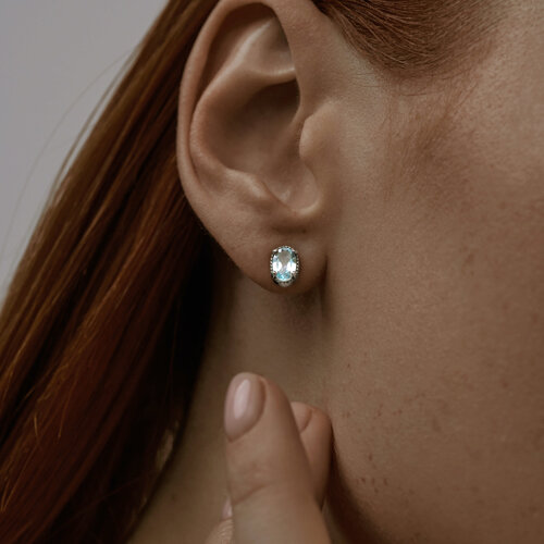 Серьги из серебра с топазами из серебро — вид 2