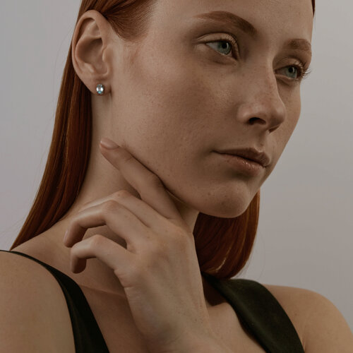 Серьги из серебра с топазами из серебро — вид 3