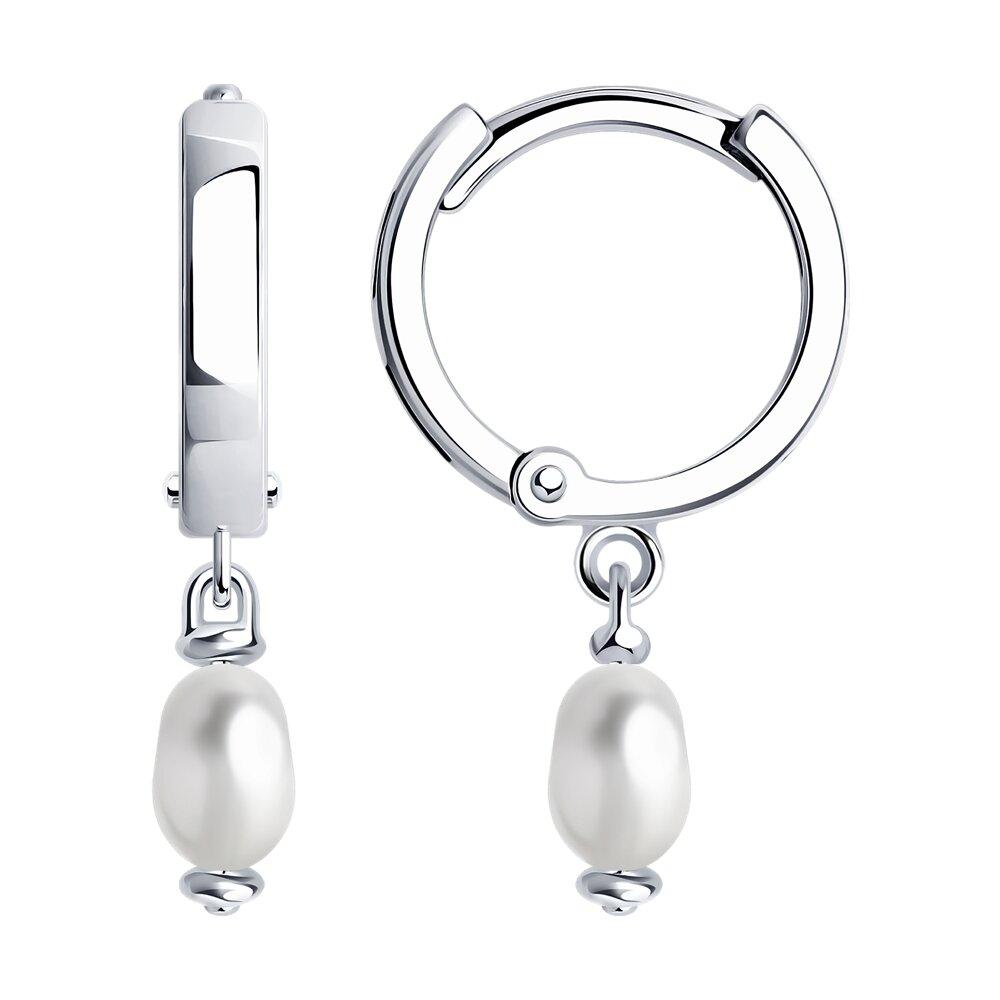 Серьги из серебра с жемчугом - видео на модели