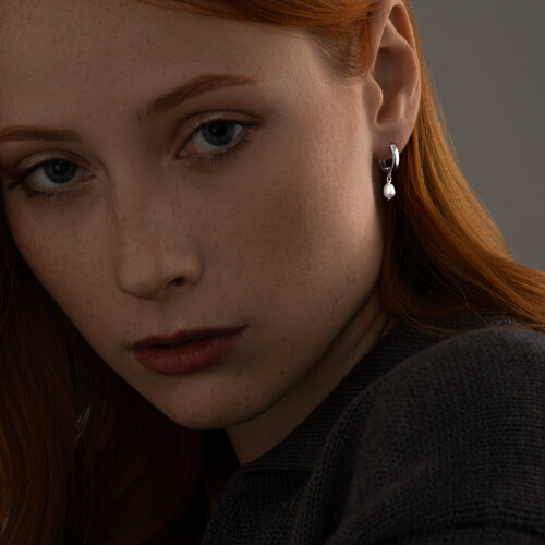 Серьги из серебра с жемчугом из серебро — вид 3