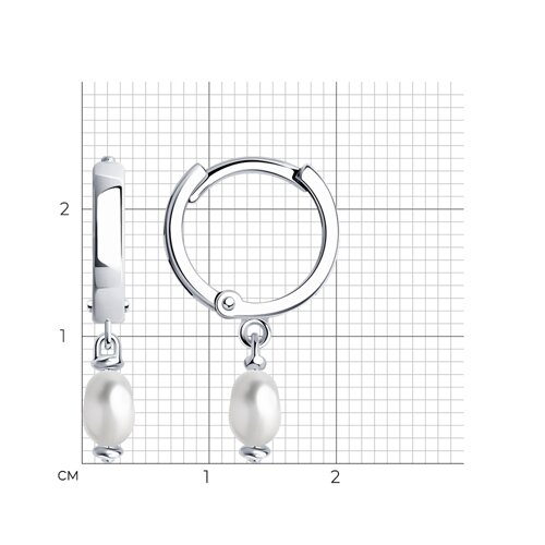 Серьги из серебра с жемчугом из серебро — вид 4