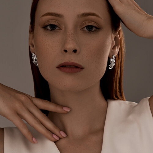 Серьги из серебра с топазами из серебро — вид 3