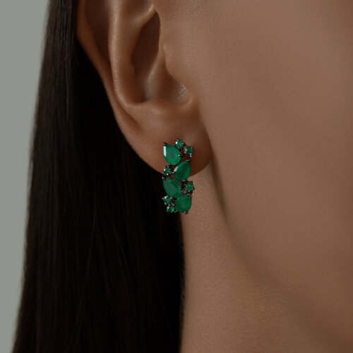 Серьги из серебра с агатами из серебро — вид 2