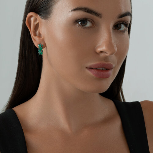 Серьги из серебра с агатами из серебро — вид 3