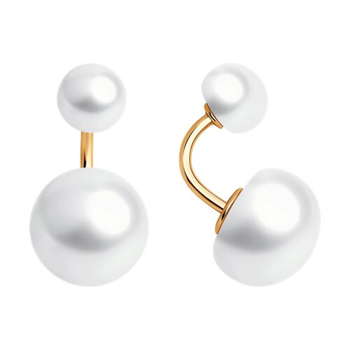 Серьги из золочёного серебра с жемчугом - видео