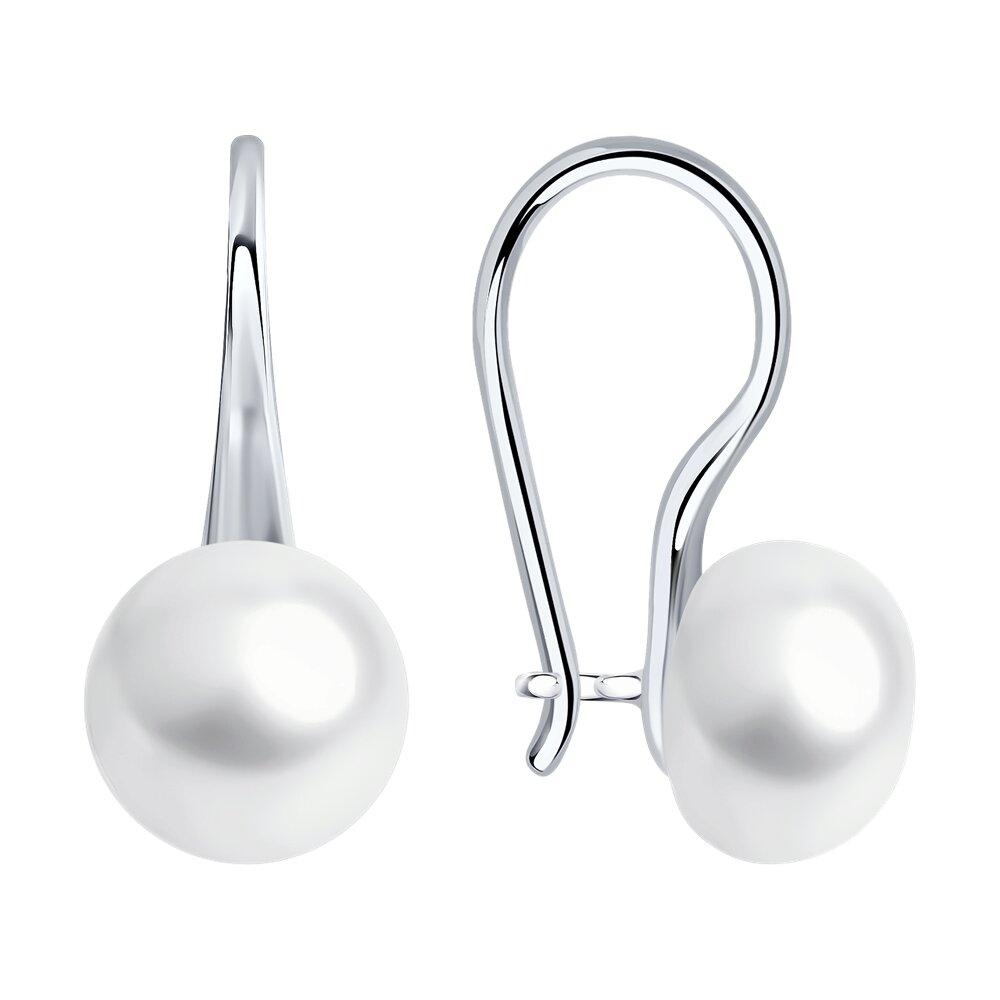 Серьги из серебра с жемчугом - видео на модели