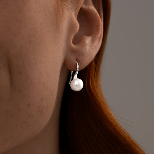 Серьги из серебра с жемчугом из серебро — вид 2