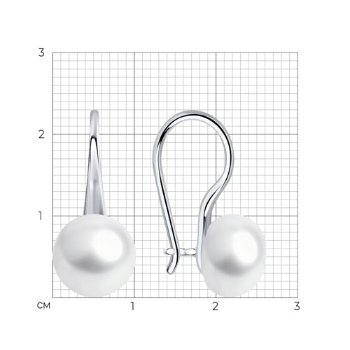 Серьги из серебра с жемчугом из серебро — вид 3
