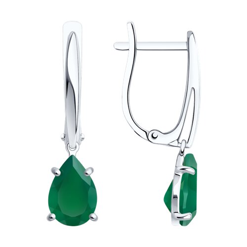 Серьги из серебра с агатами - видео на модели