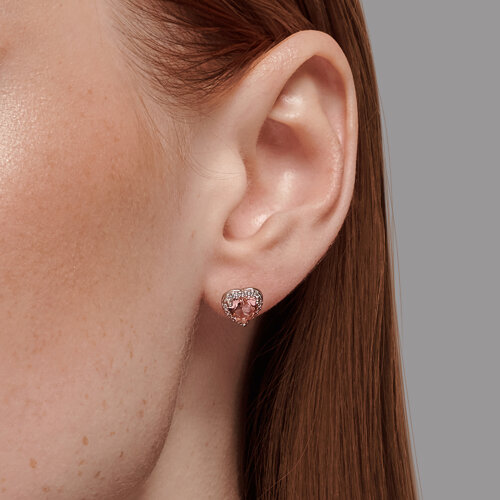 Серьги из серебра с ситаллами и фианитами из серебро — вид 3