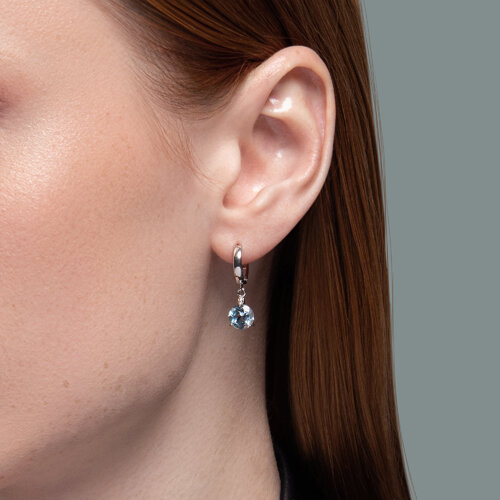 Серьги из серебра с топазами и фианитами из серебро — вид 3