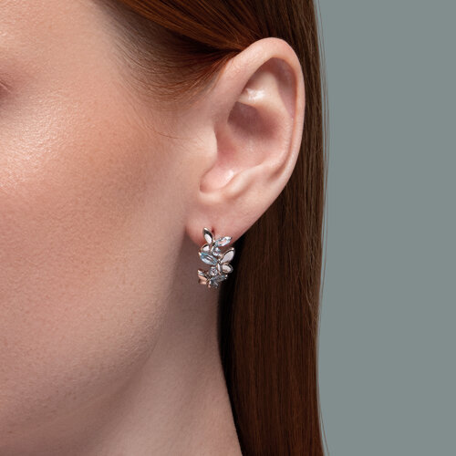 Серьги из серебра с топазами из серебро — вид 3