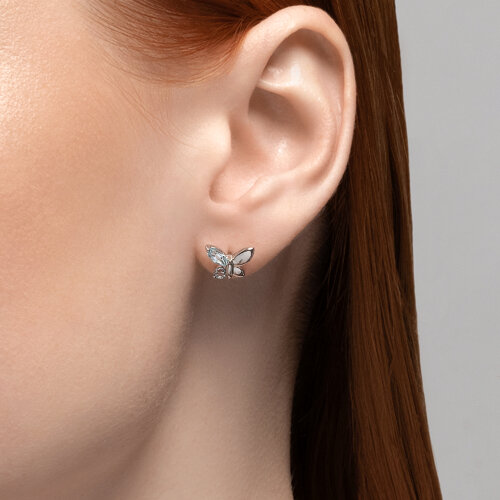 Серьги из серебра с топазами из серебро — вид 3