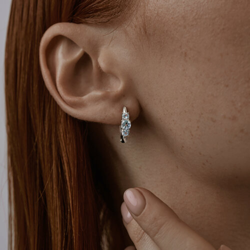 Серьги из серебра с топазами из серебро — вид 2