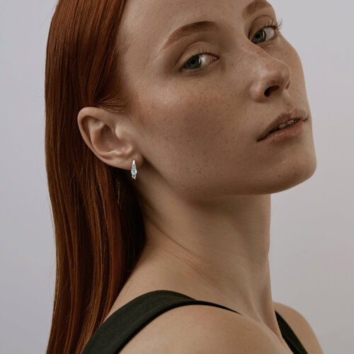 Серьги из серебра с топазами из серебро — вид 3