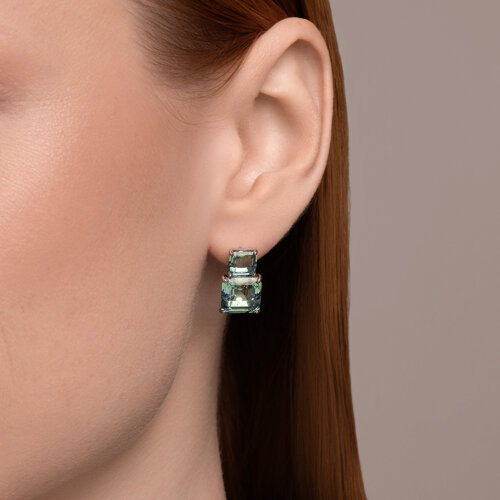 Серьги из серебра с ситаллами из серебро — вид 3