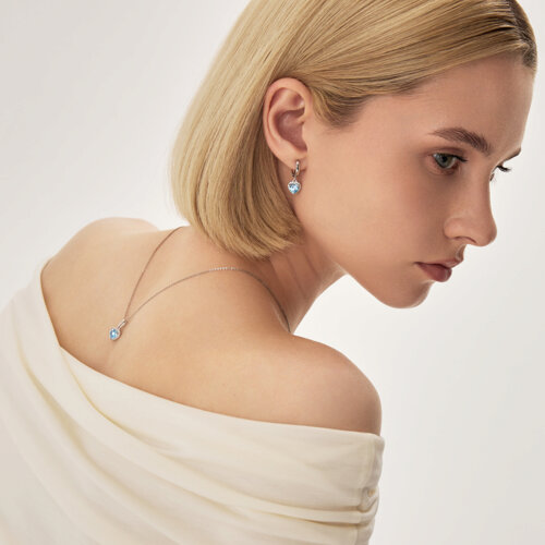 Серьги из серебра с топазами и фианитами из серебро — вид 4