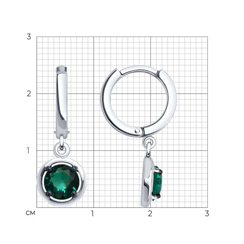 Серьги из серебра с турмалином из серебро — вид 4