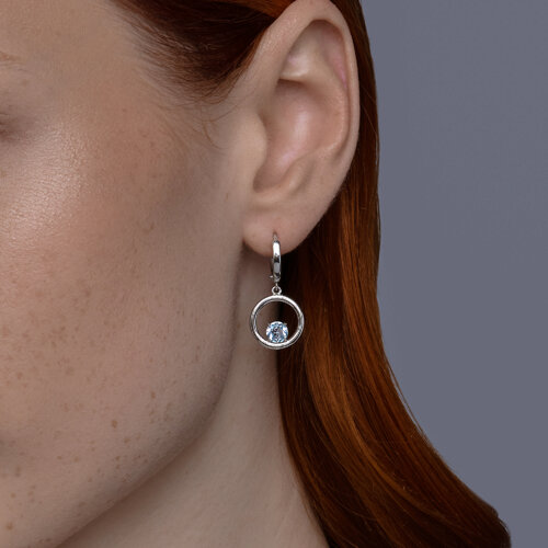 Серьги из серебра с топазами из серебро — вид 3