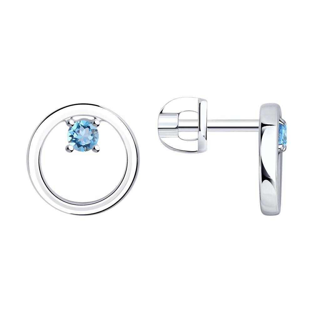 Серьги из серебра с топазами - видео на модели