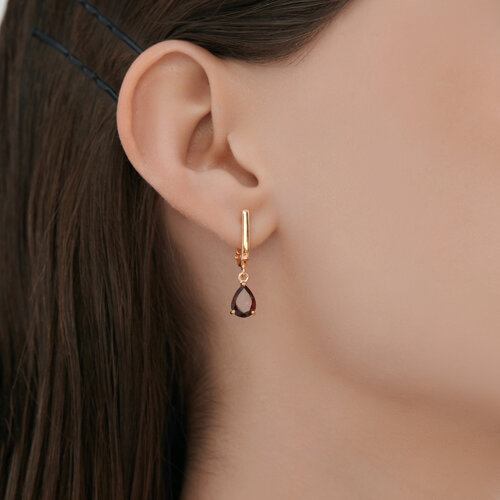 Серьги из золочёного серебра с гранатами из серебро — вид 3