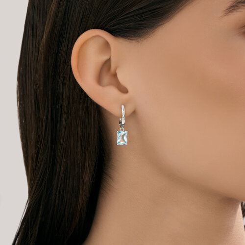 Серьги из серебра с топазами из серебро — вид 3