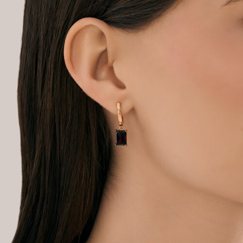 Серьги из золочёного серебра с гранатами из серебро — вид 3