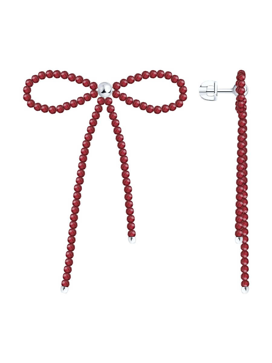 Серьги из серебра с гранатами - видео