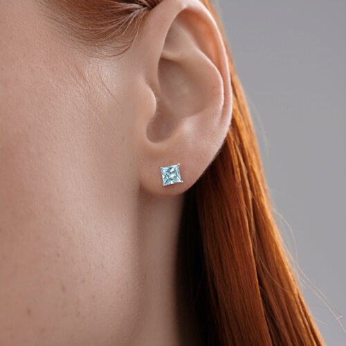 Серьги из серебра с топазами из серебро — вид 3