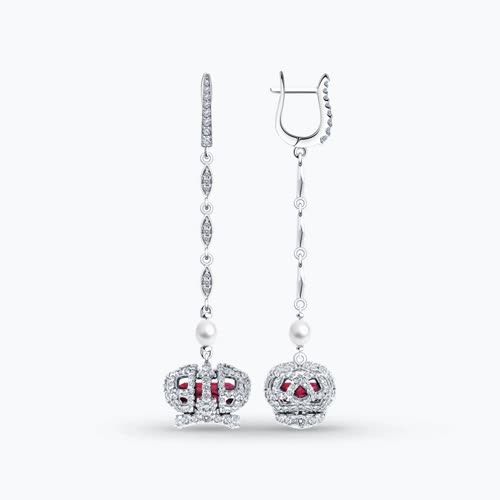 Серьги из серебра с миксом камней - видео на модели