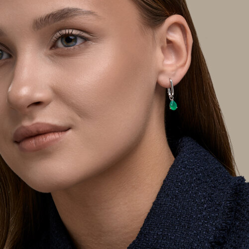 Серьги из серебра с агатами из серебро — вид 4