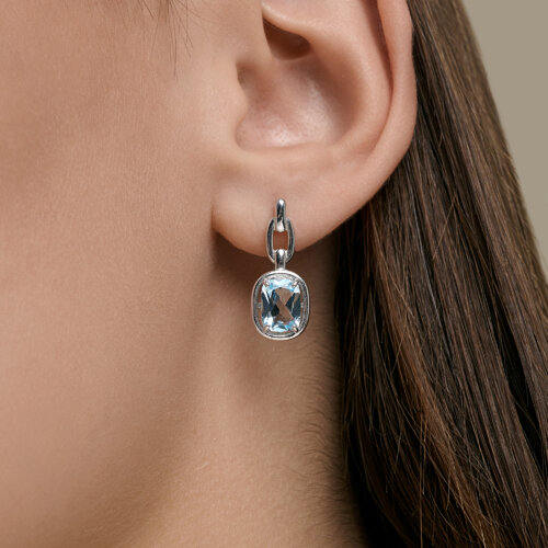 Серьги из серебра с топазами из серебро — вид 2