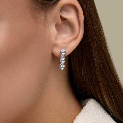 Серьги из серебра с топазами из серебро — вид 3