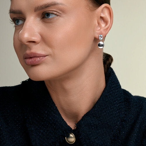 Серьги из серебра с топазами из серебро — вид 3